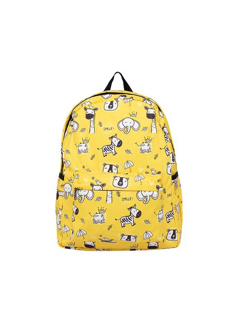 Yellow Cotton Polyester Blend Regular Backpack - 17391523 - Very Small Image - 1