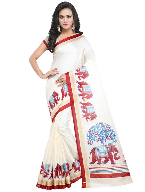 conversational printed saree - 17391576 - Very Small Image - 1