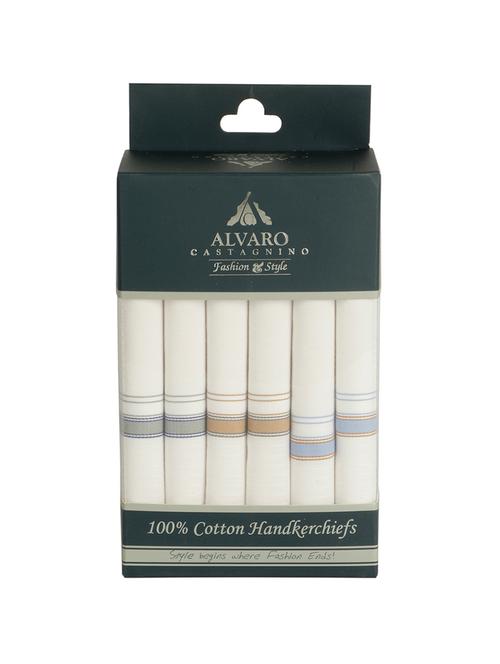 white cotton handkerchief set of 6 - 17391771 - Very Small Image - 1