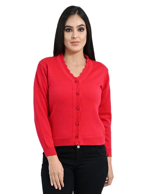 v-neck acrylic wool cardigan - 17391942 - Very Small Image - 1