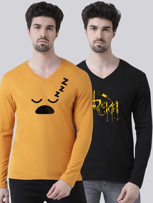 multi colored printed combos t-shirt - 17392188 - Very Small Image - 1