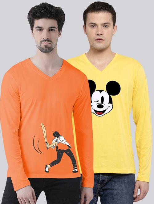 multi colored printed t-shirts combo - 17392265 - Very Small Image - 1