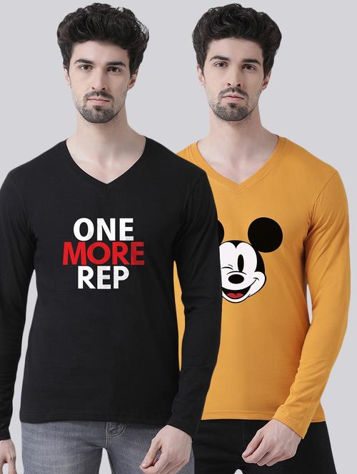 multi colored printed t-shirts combo - 17392287 - Very Small Image - 1
