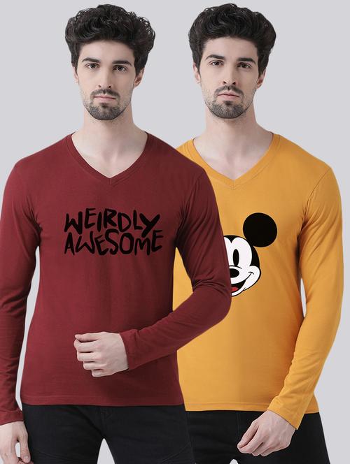 multi colored printed t-shirts combo - 17392295 - Very Small Image - 1