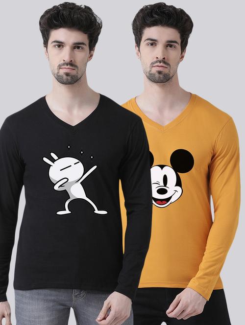 multi colored printed t-shirts combo - 17392296 - Very Small Image - 1