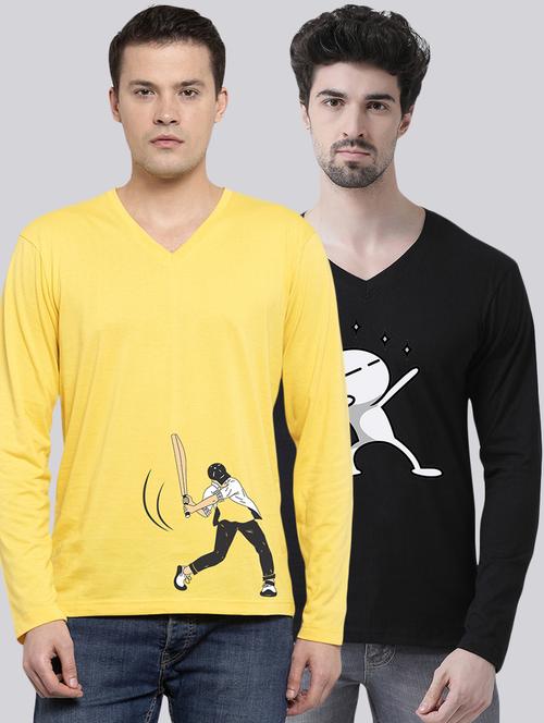 multi colored printed t-shirts combo - 17392353 - Very Small Image - 1