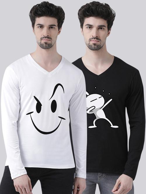 multi colored printed t-shirts combo - 17392355 - Very Small Image - 1