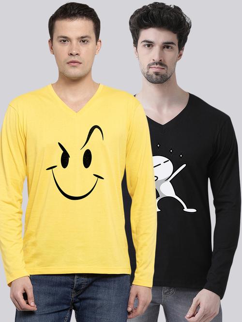 multi colored printed t-shirts combo - 17392356 - Very Small Image - 1