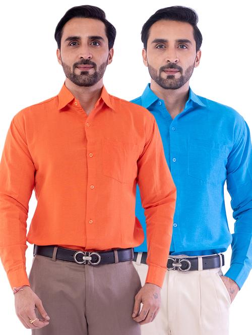 mens solids formal shirt - 17392389 - Very Small Image - 1