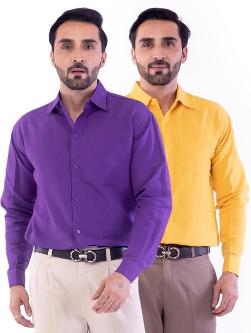 mens solids formal shirt - 17392499 - Very Small Image - 1