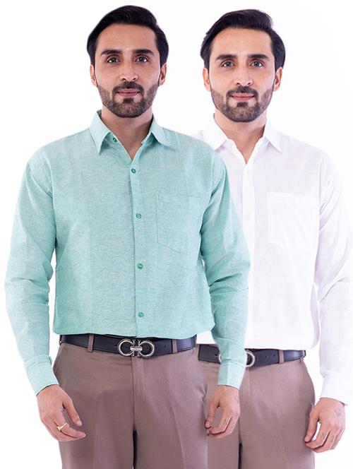 mens solids formal shirt - 17392561 - Very Small Image - 1