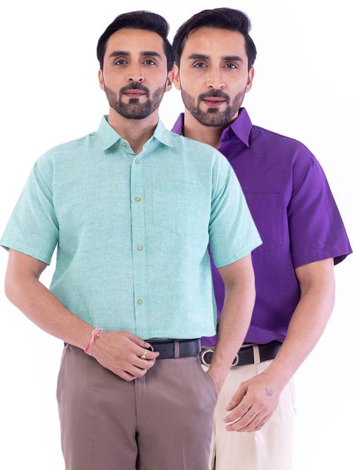 mens solids formal shirt - 17392589 - Very Small Image - 1