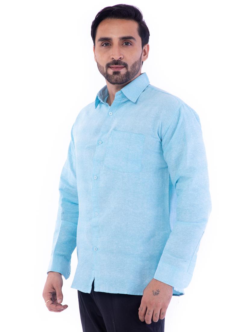 mens solid casual shirt - 17392688 - Standard Image - 4