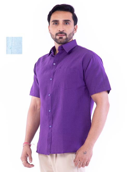 mens solid casual shirt - 17392713 - Very Small Image - 1