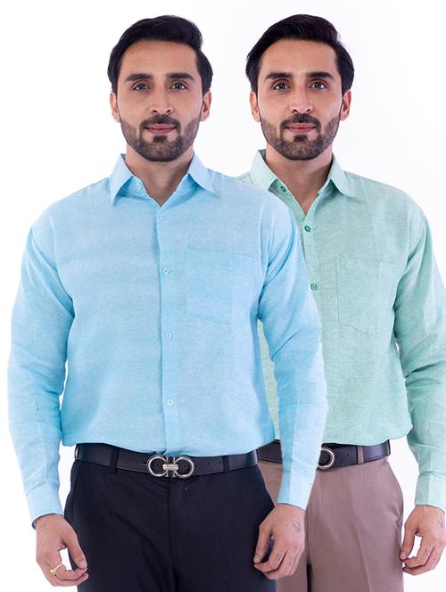 mens solids formal shirt - 17392860 - Very Small Image - 1