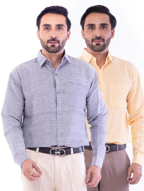 mens solids formal shirt - 17392865 - Very Small Image - 1