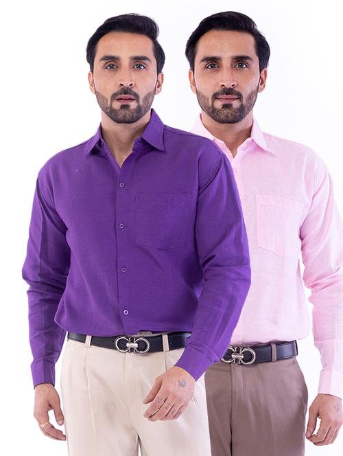 mens solid casual shirt - 17392996 - Very Small Image - 1