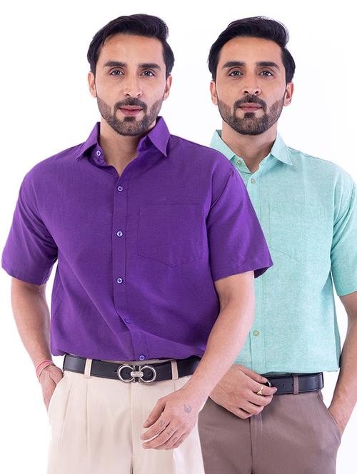 men pack of 2 short sleve combo shirt - 17393003 - Very Small Image - 1