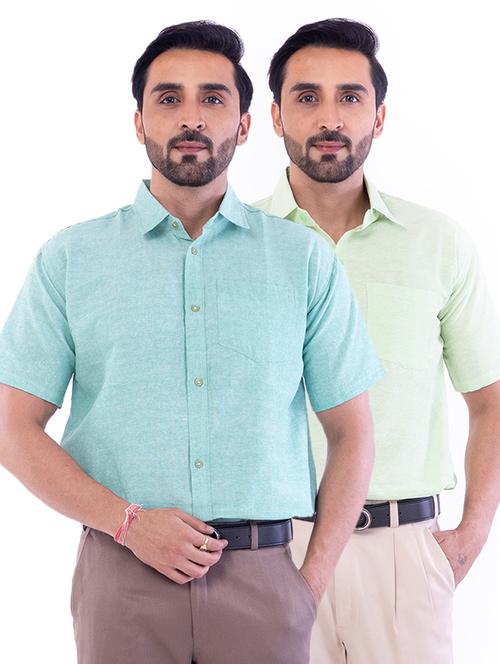 mens solids formal shirt - 17393020 - Very Small Image - 1