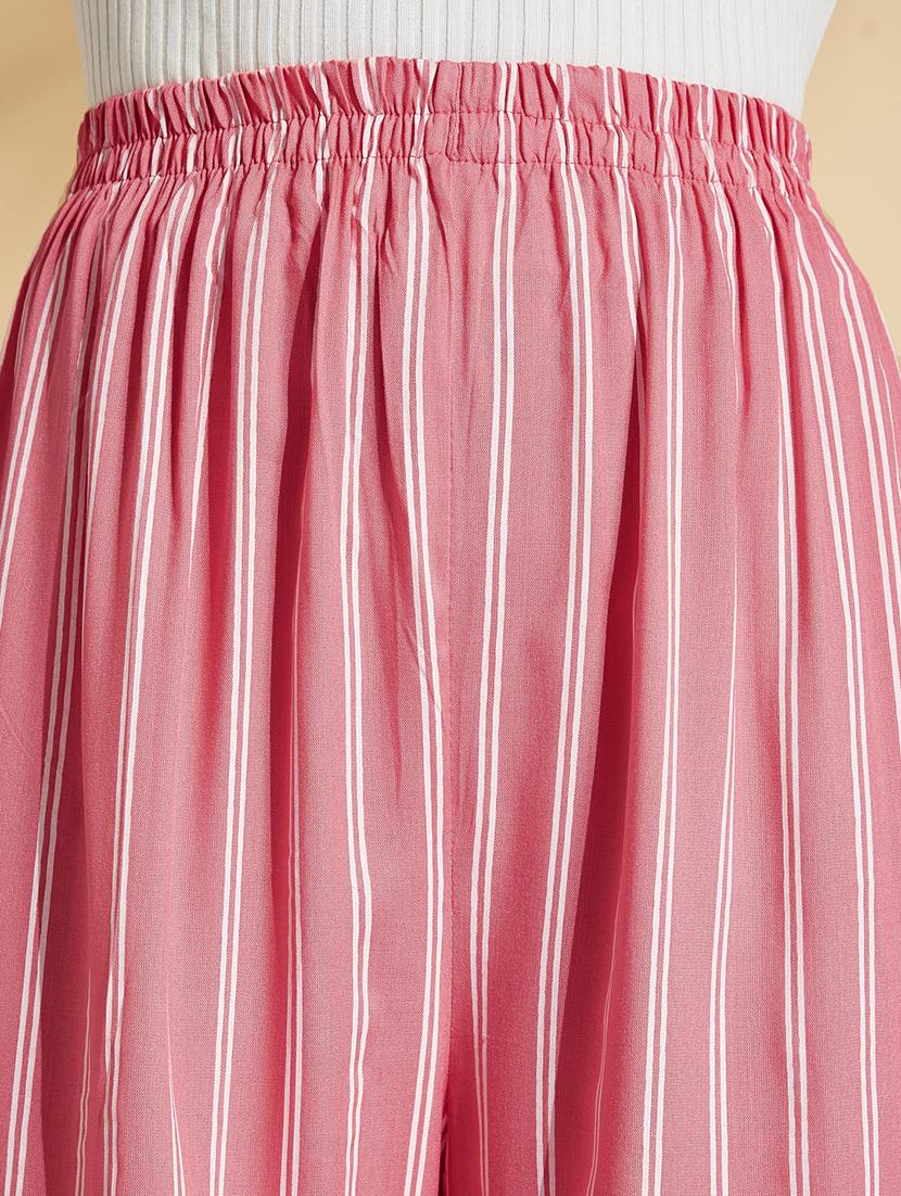 high rise striped palazzo - 17394045 - Zoom Image - 6