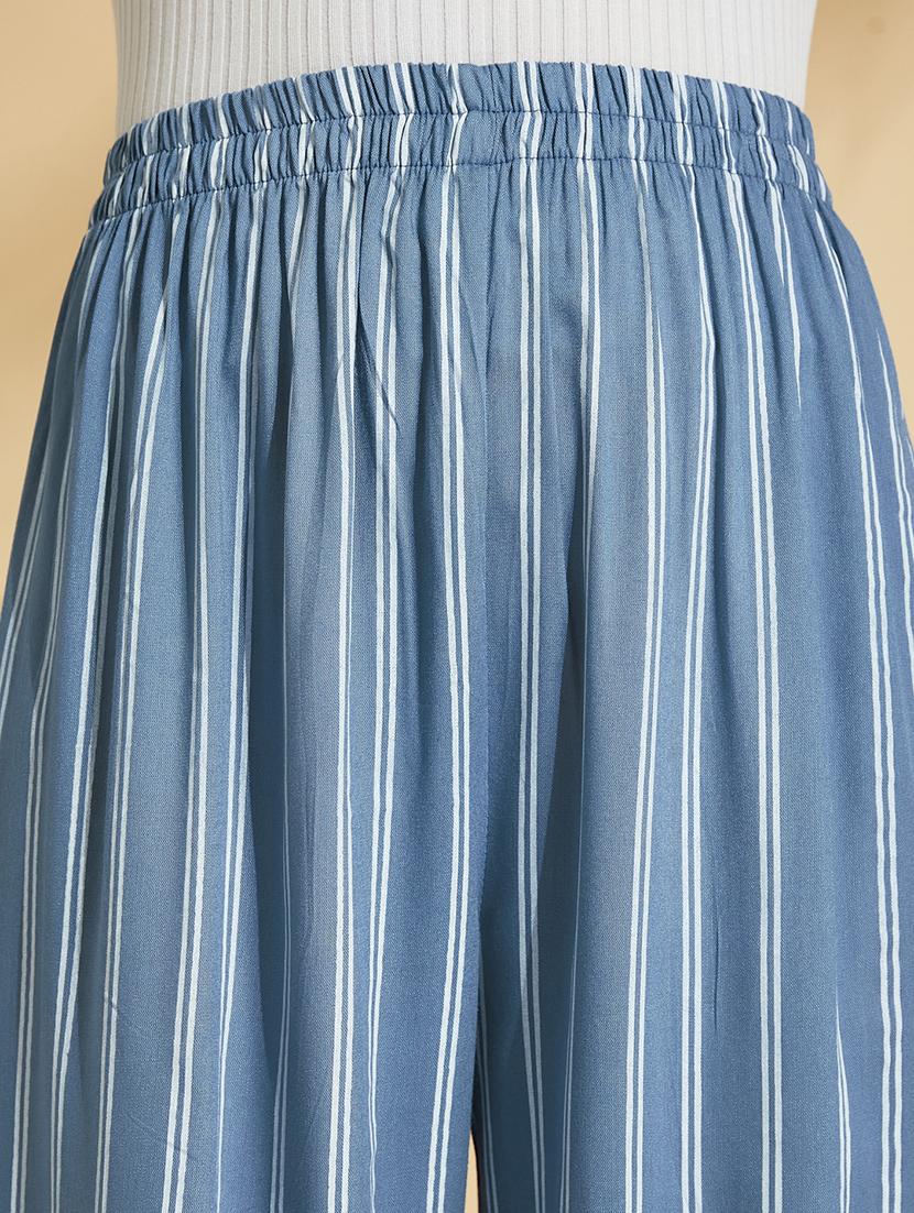 high rise striped palazzo - 17394048 - Zoom Image - 6