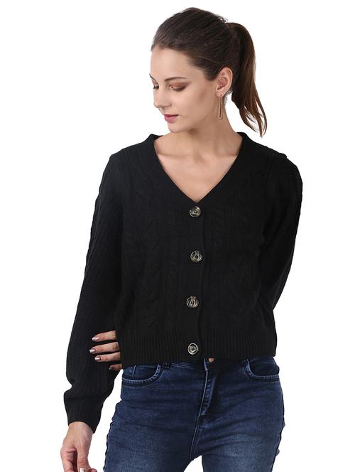 v-neck acrylic cotton cardigan - 17396543 - Very Small Image - 1