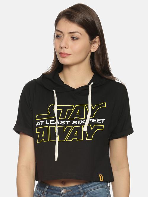 women's chest print round neck t-shirt - 17396882 - Very Small Image - 1