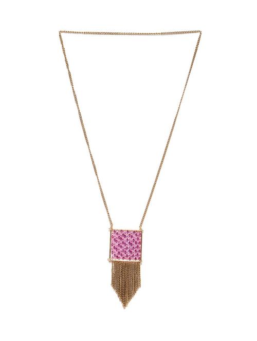pink metal long necklace - 17397250 - Very Small Image - 1