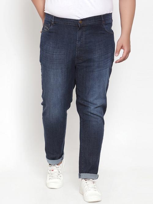 mens plus size slim fit plain jeans - 17397429 - Very Small Image - 1