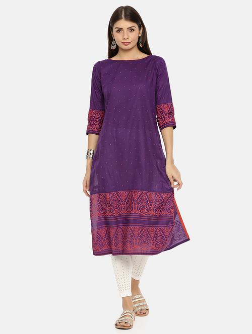 embroidered straight kurta - 17398821 - Very Small Image - 1