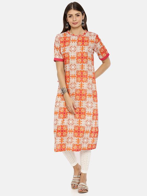printed straight kurta - 17398822 - Very Small Image - 1