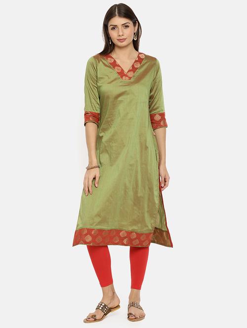 printed straight kurta - 17398827 - Very Small Image - 1
