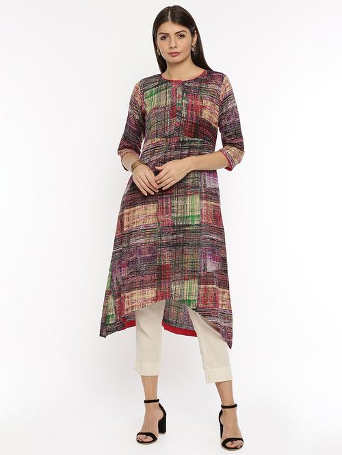 abstract printed kurta - 17398829 - Very Small Image - 1