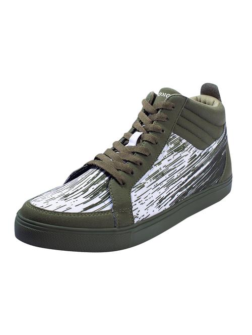 green mesh & synthetic lace up sneakers - 17399067 - Very Small Image - 1