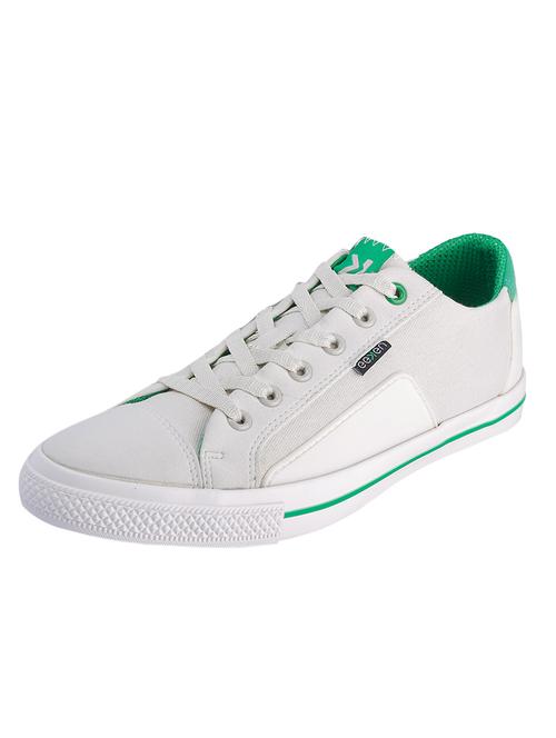 white canvas lace up sneakers - 17399087 - Very Small Image - 1