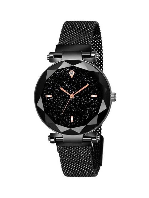 bolun black dial with magnet lock watch for women single diamond watch for women analog watch - 17400733 - Very Small Image - 1