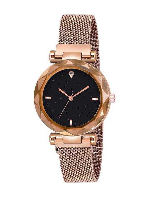 bolun black dial with magnet lock watch for women single diamond watch for women analog watch  - 17400735 - Very Small Image - 1