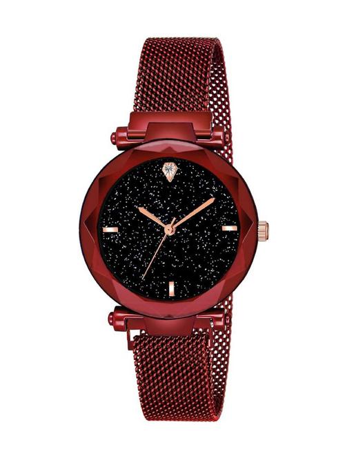 bolun new exclusive choice sparkling dial diamond cut red magnetic strap analog watch  - 17400760 - Very Small Image - 1