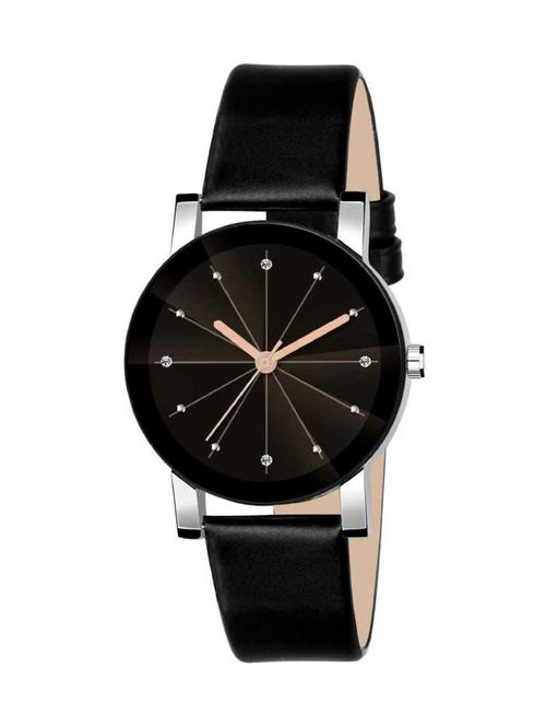 bolun new diamond cut glass leather belt watch for women analog watch - 17400817 - Very Small Image - 1