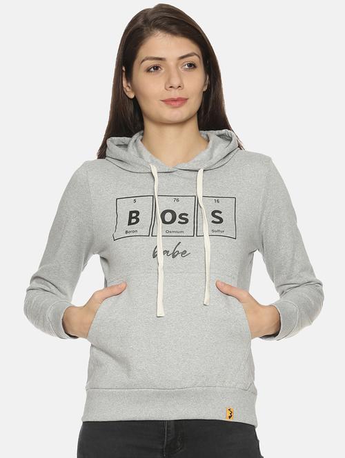 women's chest print sweatshirt - 17401324 - Very Small Image - 1