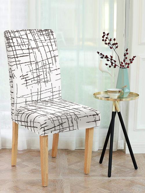 stylish soft elastic chair cover pack of 4 - 17402977 - Very Small Image - 1