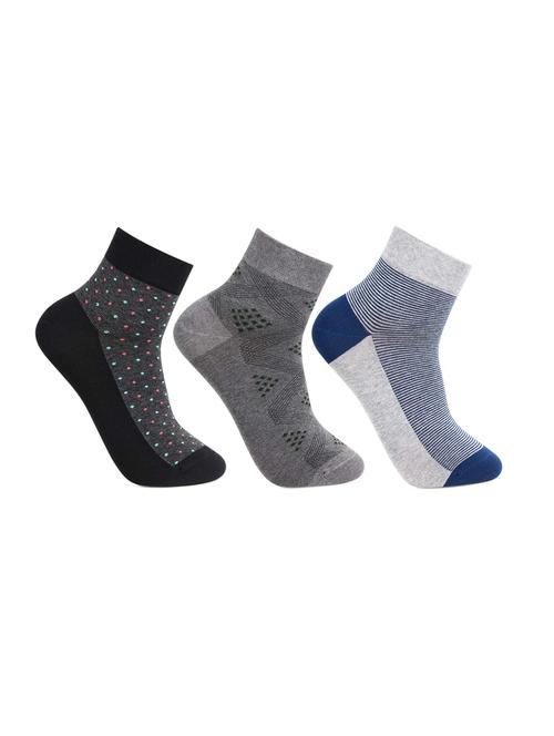 multi colored cotton ankle length sock set of 3 - 17403094 - Very Small Image - 1