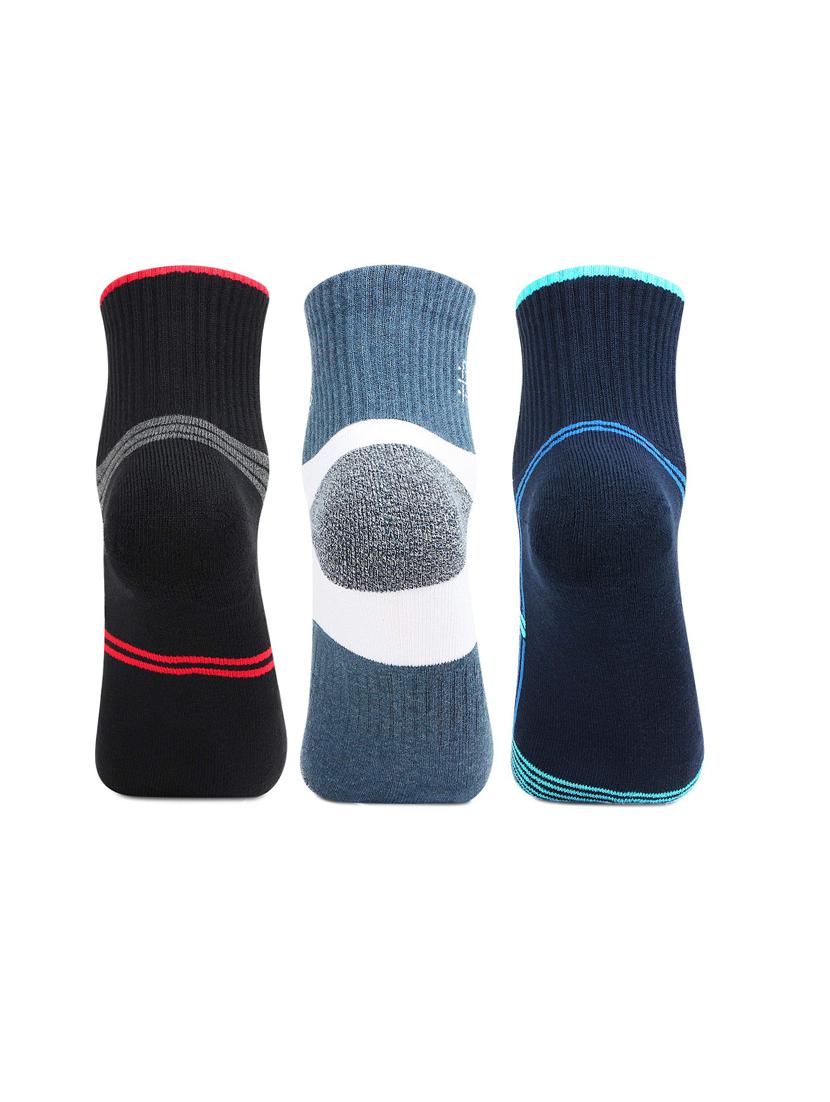 men pack of 3 striped above ankle length socks - 17403095 - Zoom Image - 2