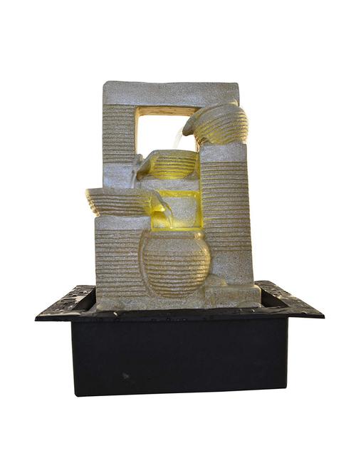 polyresin cream four step indoor table top water fountain with adjustable speed control - 17403323 - Very Small Image - 1