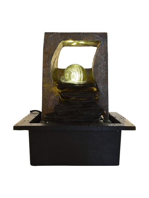  polyresin brown one step water fountain with adjustable speed control - 17403343 - Very Small Image - 1