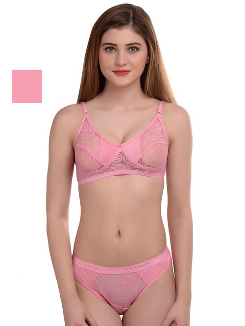 set of 2 lace detail bra and panty set - 17403482 - Very Small Image - 1