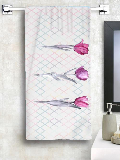  cotton printed bath towel for men & women - 17403932 - Very Small Image - 1
