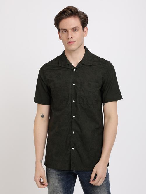 green printed casual shirt - 17405240 - Very Small Image - 1