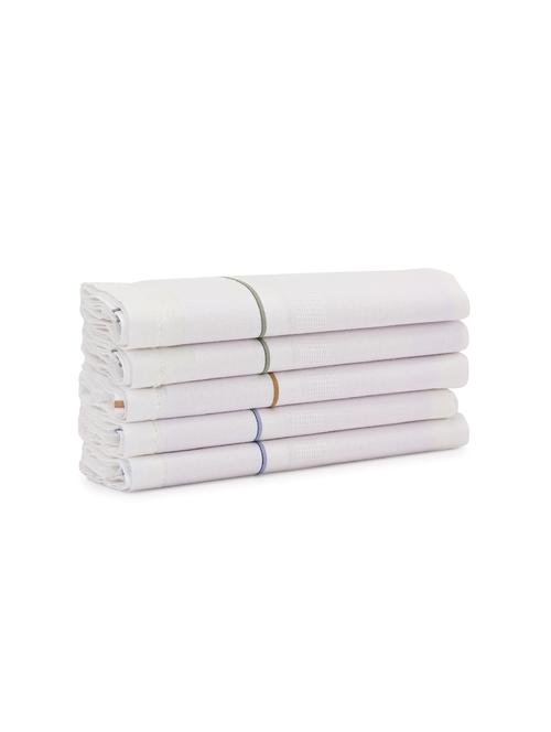 white cotton handkerchief set of 5 - 17405473 - Very Small Image - 1