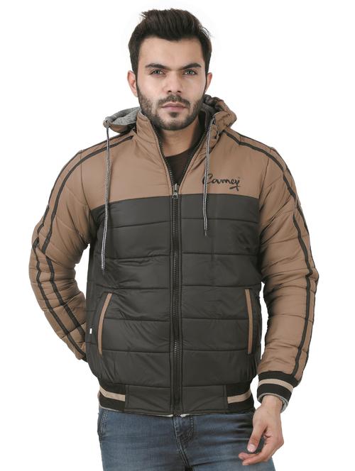 black color block quilted jacket - 17405481 - Very Small Image - 1